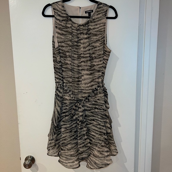 Express Dresses & Skirts - Express Zebra Print Mini Dress w/belt